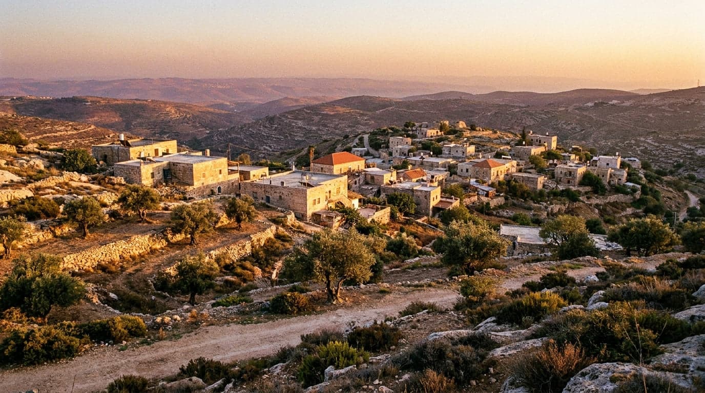 Scenic view of Brukhin in Judea & Samaria