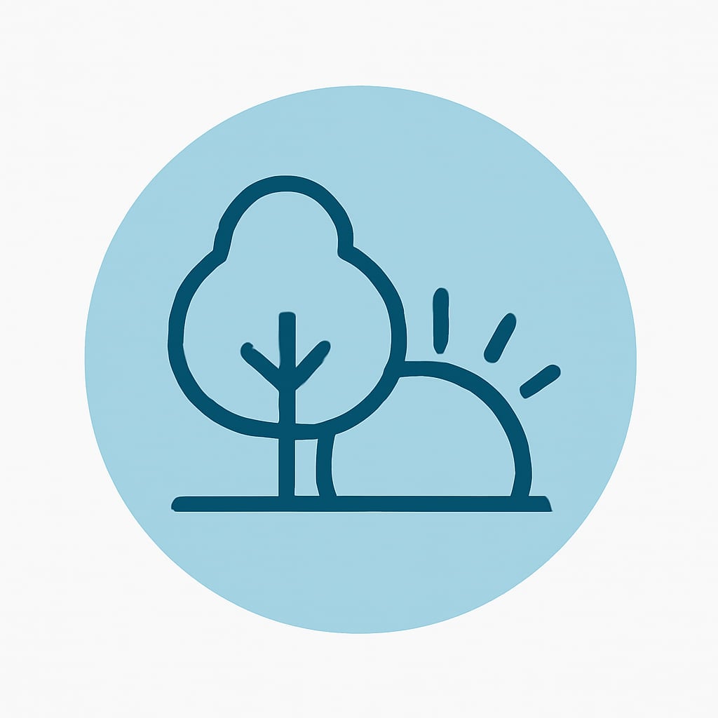 Icon representing space and nature