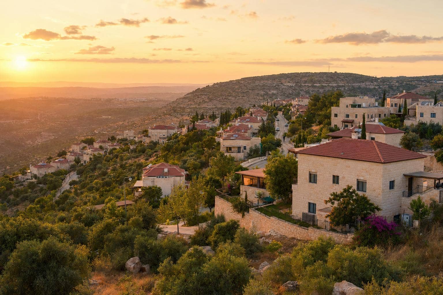 A scenic view of Eli in Judea & Samaria