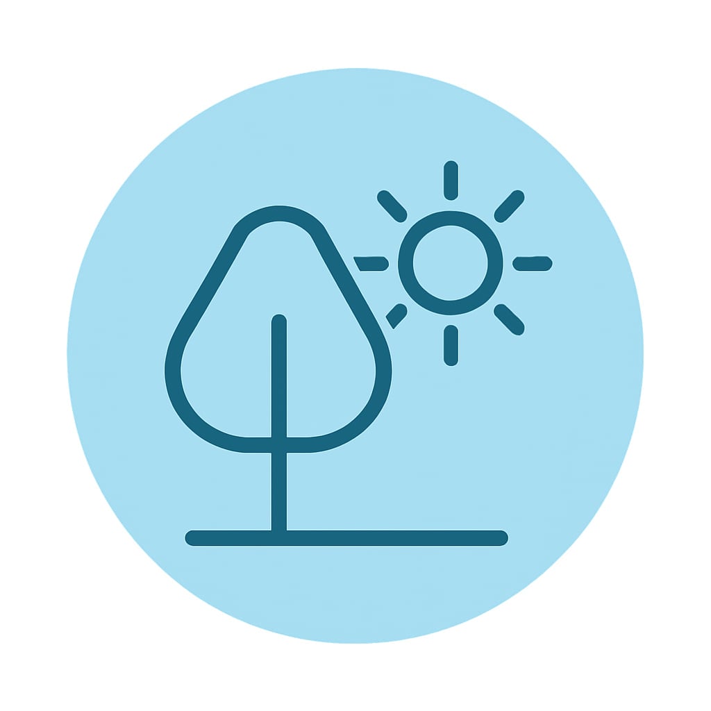 Icon representing space and nature