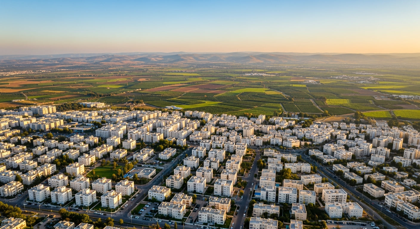 A scenic view of Afula in the Northern District