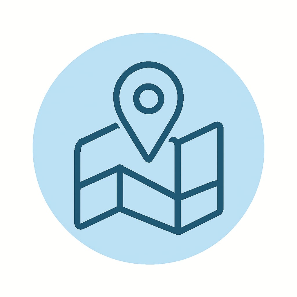 Icon representing practical location